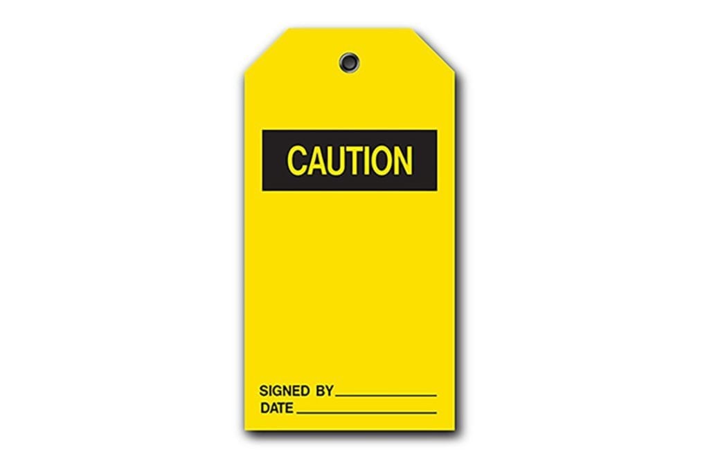 Accident Prevention Tag from Marking Services Canada