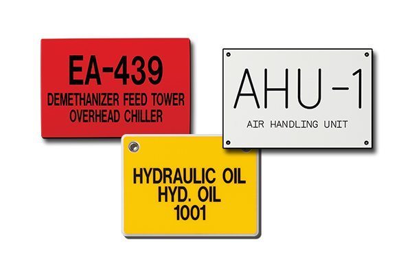 MSC equipment signs provide plant personnel with information regarding hazard identification, operating procedures and equipment identification.