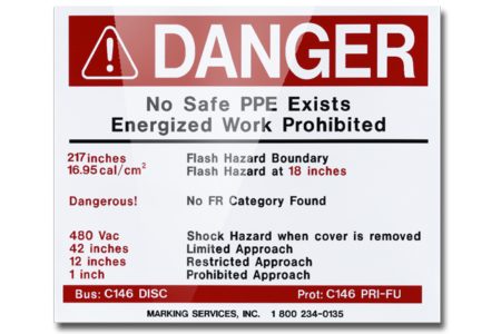 MS-478 with MS-1000 Arc Flash Labels