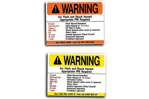 MS-900 Arc Flash Labels from Marking Services Canada