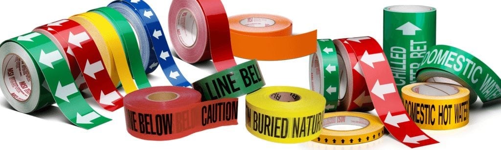 Marking Services Canada arrow tape, banding tape, and underground warning tape