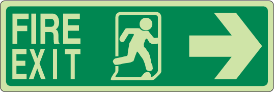 Glow in the dark Evacuation and Escape Signs from Marking Services