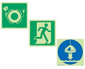 Photoluminescent IMO Life Saving and Rescue signs from MSC