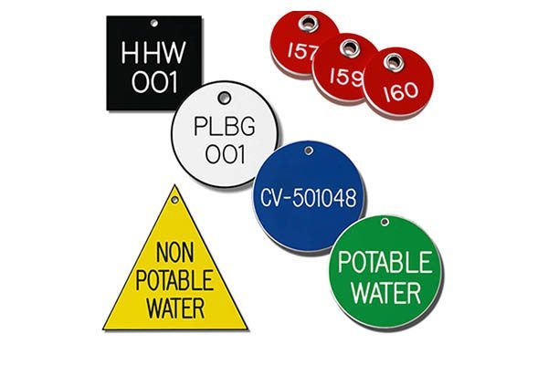 Marking Services Canada engraved plastic valve tags