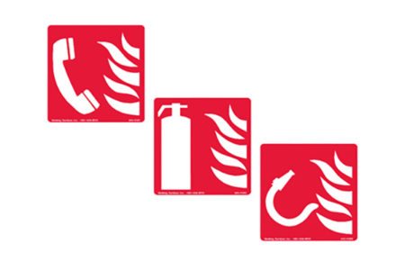 International safety fire fighting signs from MSC