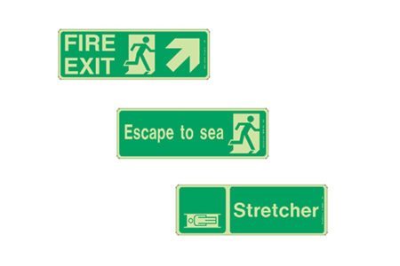 IMO evacuation and Escape Signs from Marking Services Canada