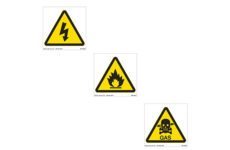 Marking Services international safety warning signs feature symbols