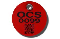 Customization including QR coding and barcode are available on MS-215 Valve Tags from Marking Services Canada