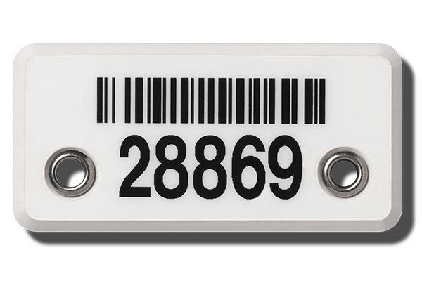 Customization including QR coding and barcode are available on MS-215 Max-Tek Valve Tags from Marking Services Canada
