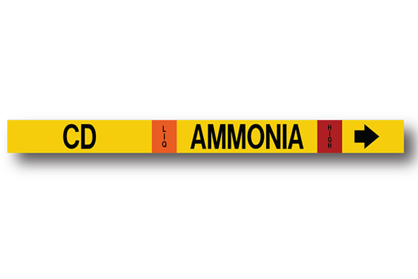 MS-900 Self-Adhesive Ammonia Markers with MS-1000 Overlaminate from Marking Services Canada