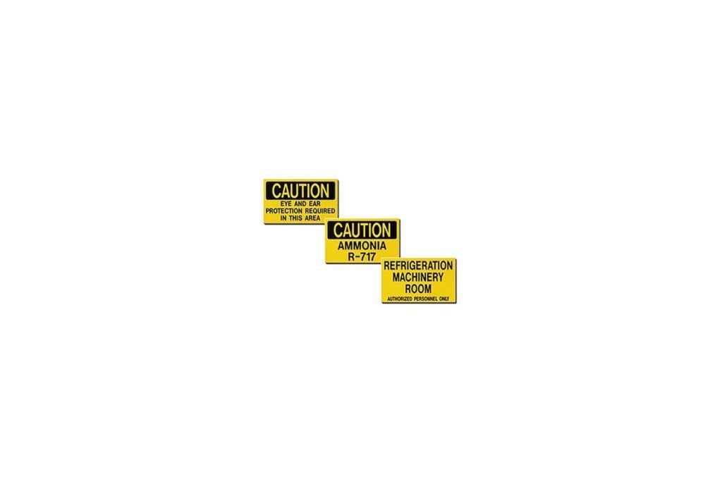 Ammonia Identification Auxiliary Door Signs MSC