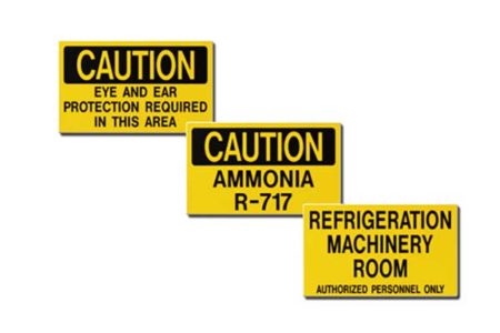 Ammonia Identification Auxiliary Door Signs MSC