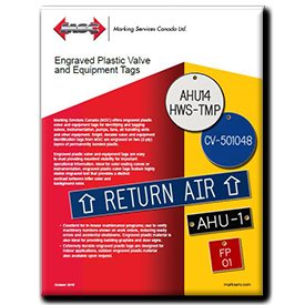 tags engraved plastic equipment valve