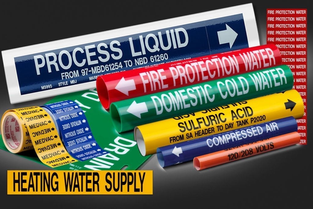 Marking Services Canada offers a number of pipe markers using Canadian standards.